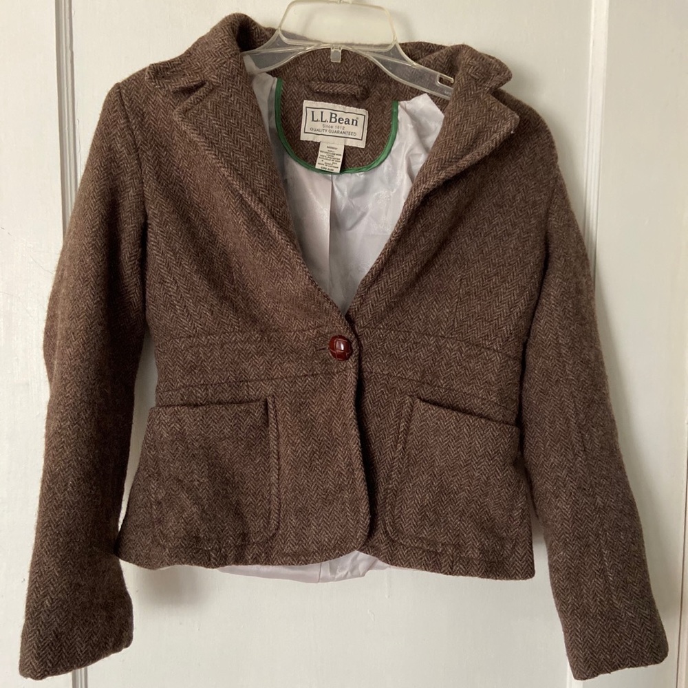 LL BEAN tweed jacket